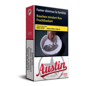 Paquet de cigarettes Austin Rouge 100's
